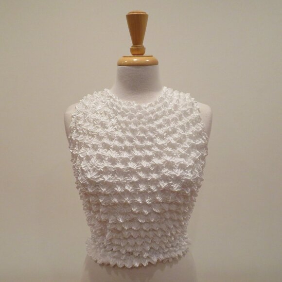 Women F.C One Size Fits Most Bubble Crinkle Popcorn Sleeveless Stretchy Tank Top - Picture 1 of 4
